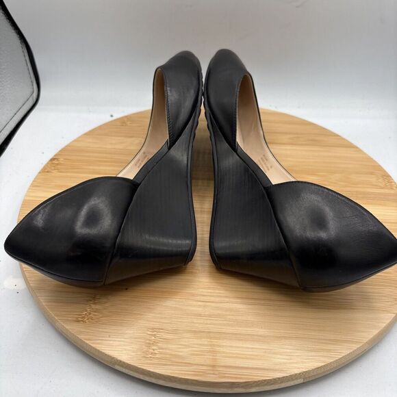 Cole Haan Edith D'Orsay Wedge Pumps Women Size 9B Black Closed Toe Heels - Picture 7 of 11
